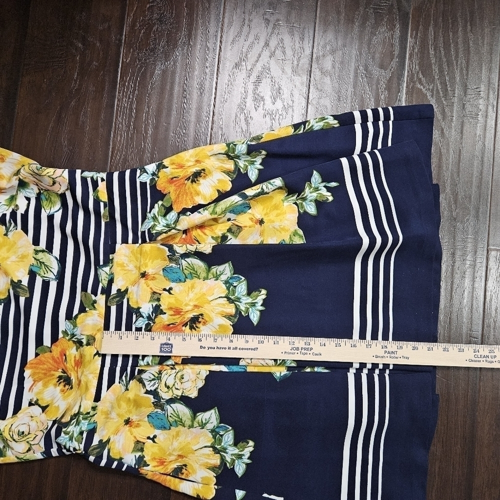 CB Blue/White/Yellow Floral Sleeveless Dress Size 16 - Picture 11 of 11